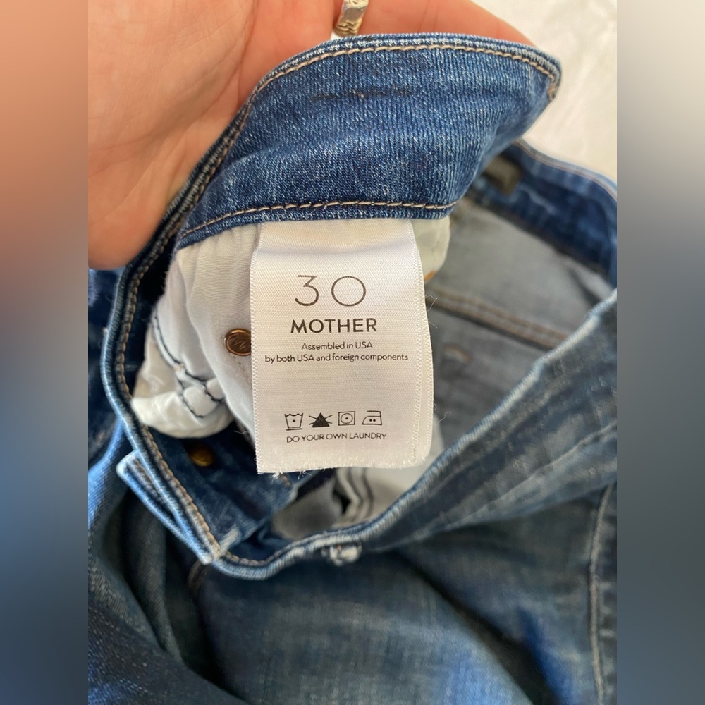 Mother The Looker High Waist Ankle Fray NightOwl Dark Wash Women's Blue Jeans 30 - Picture 5 of 12